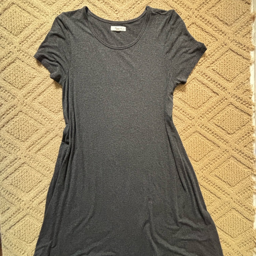 Madewell Olive Green Midi T-Shirt Dress